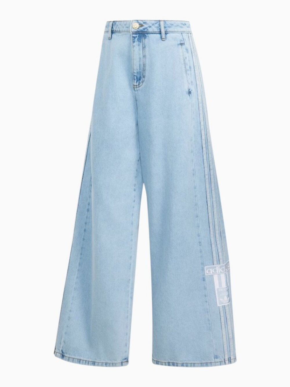 NWT ADIDAS ADIBREAK MID-RISE WIDE-LEG DENIM PANTS SIZE 32/32